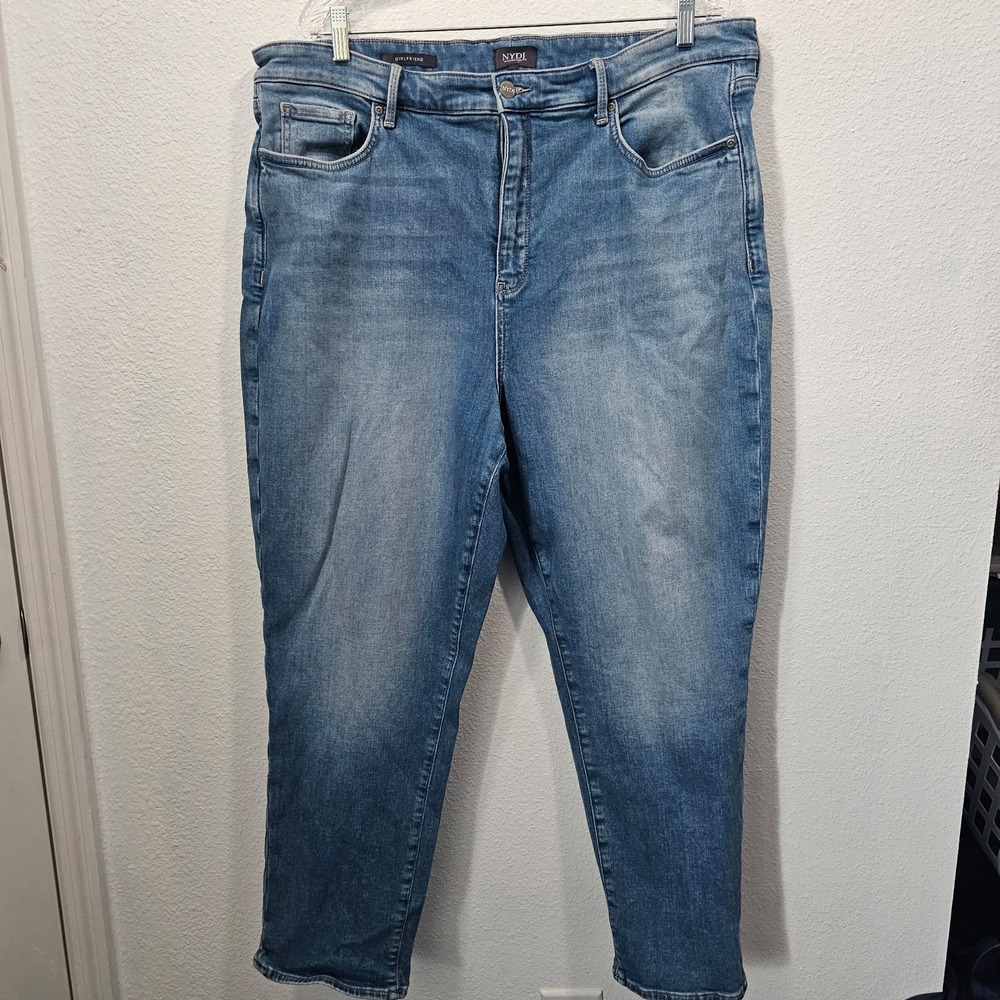 NYDJ Lift Tuck Technology Girlfriend Style Jeans Women's Size 18W